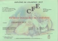 Ro meow champion wcf